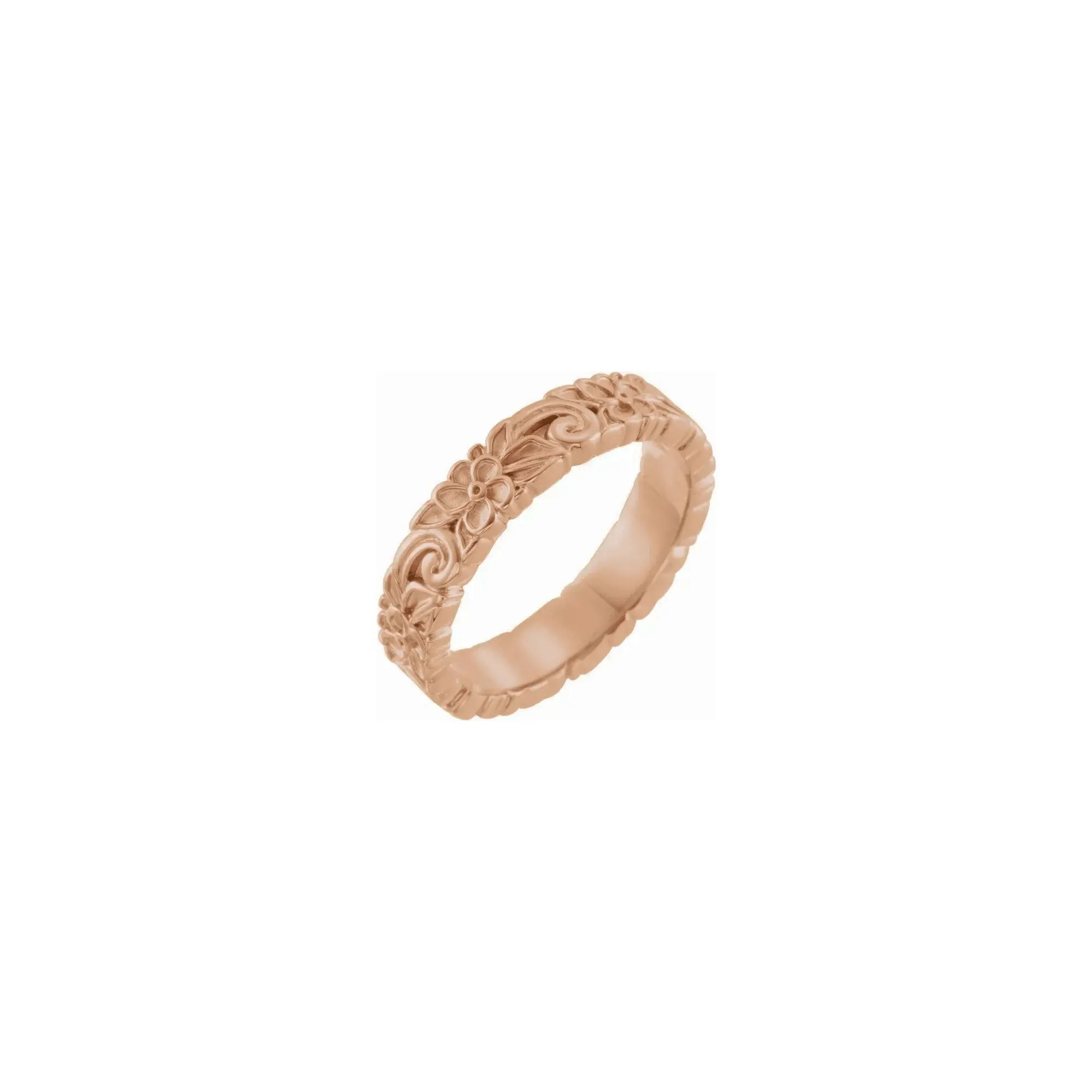 Floral Textured Slim Band