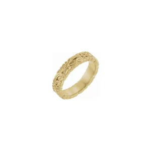 Floral Textured Slim Band
