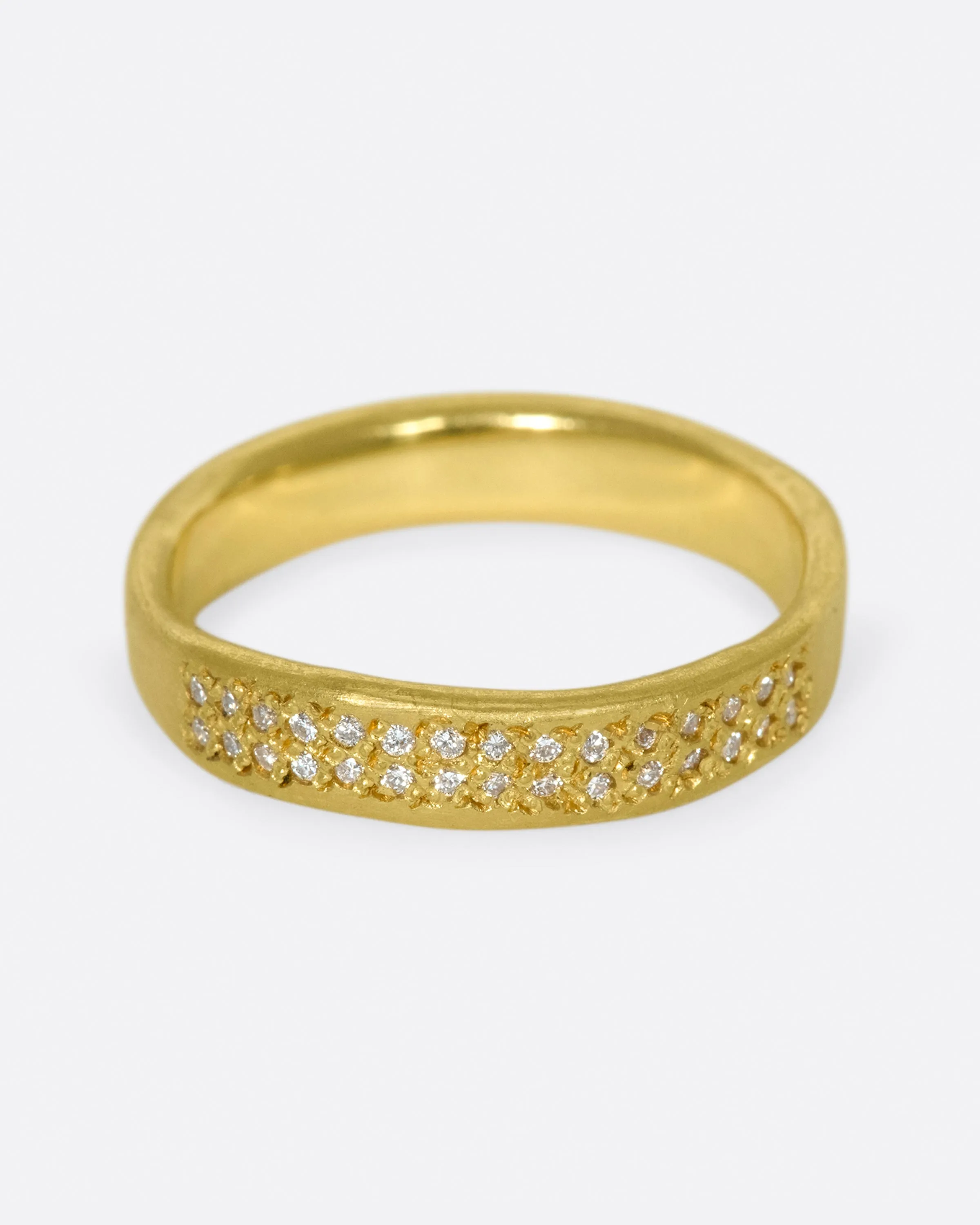 Flow Ring with White Diamonds