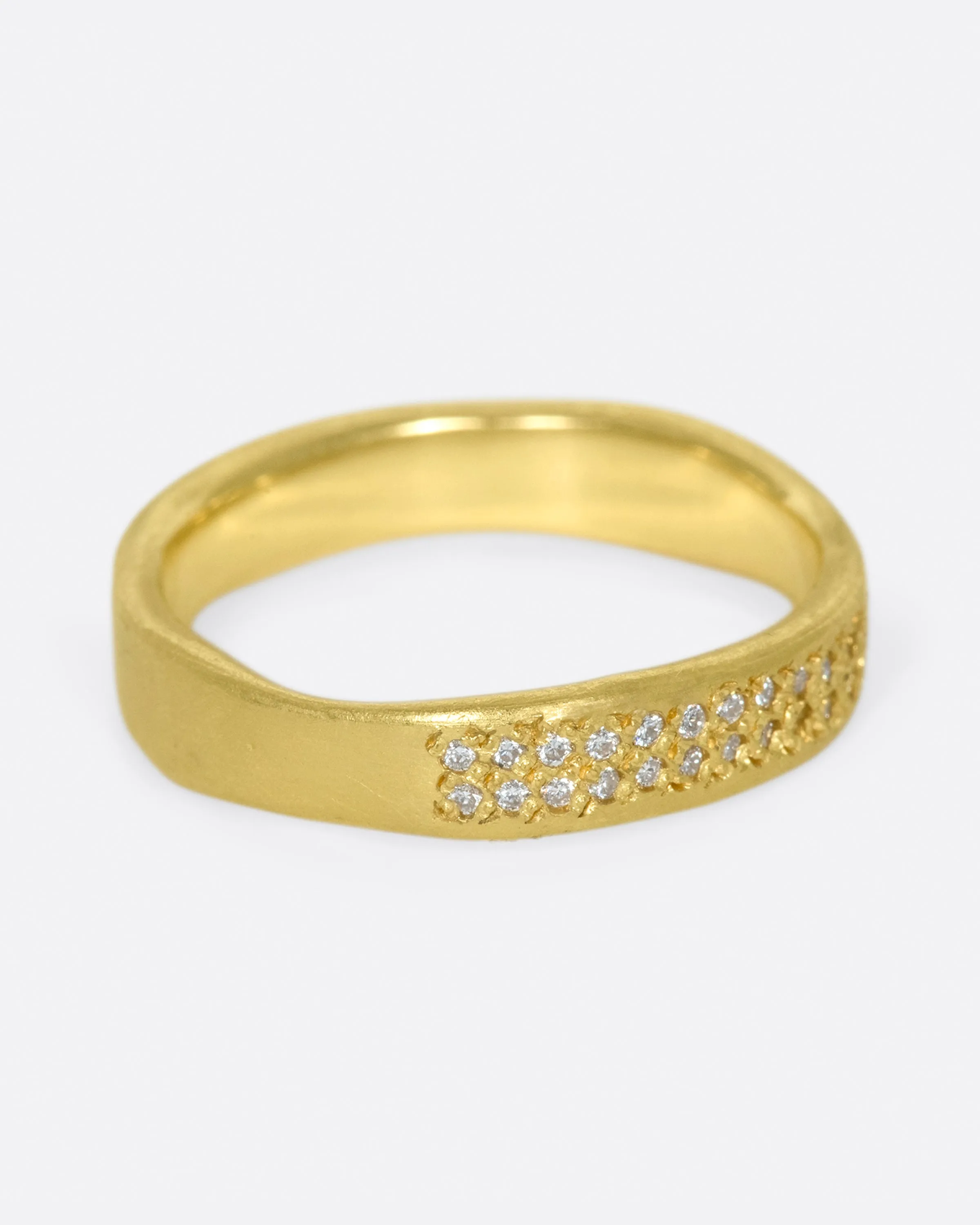 Flow Ring with White Diamonds