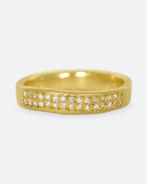 Flow Ring with White Diamonds
