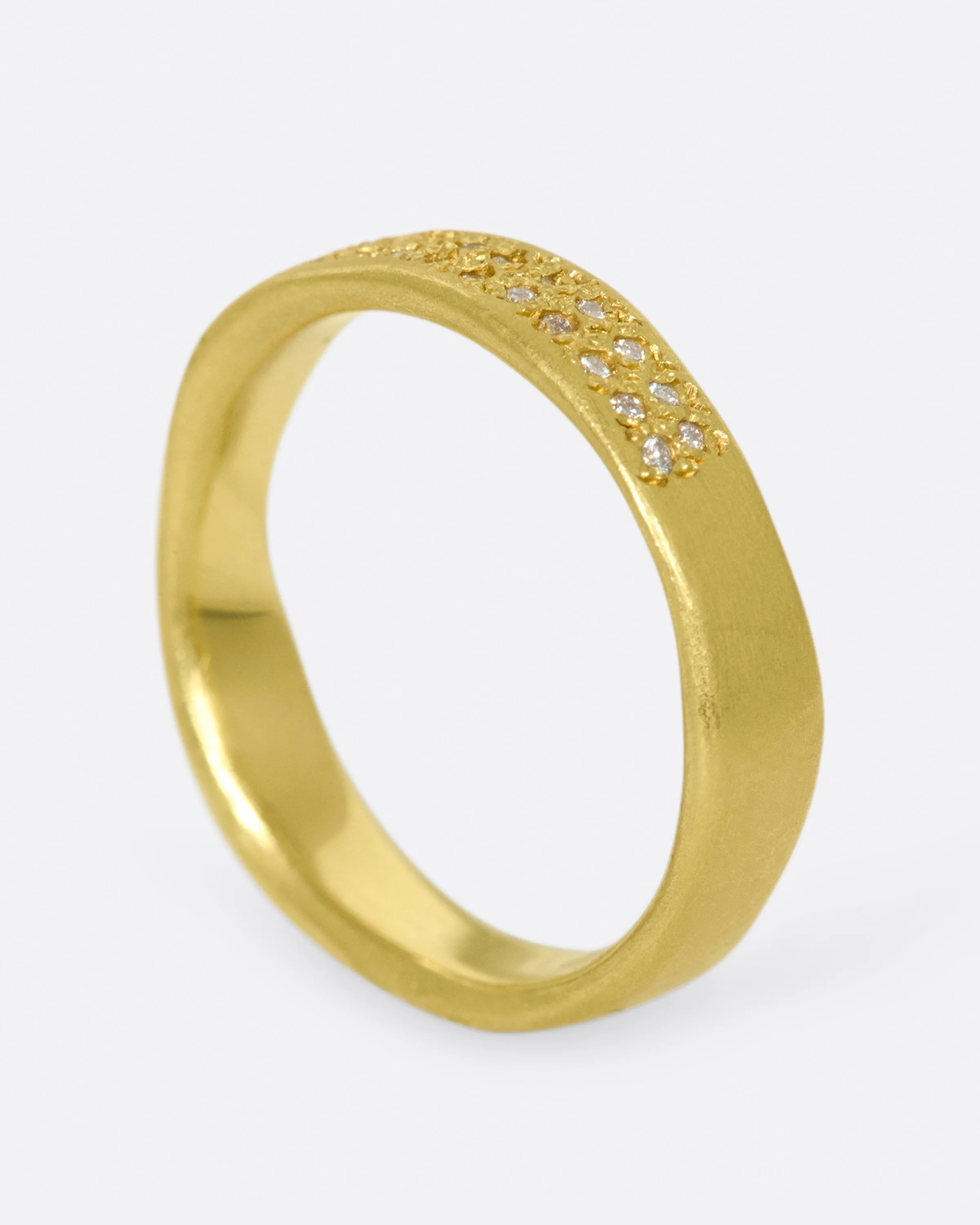 Flow Ring with White Diamonds