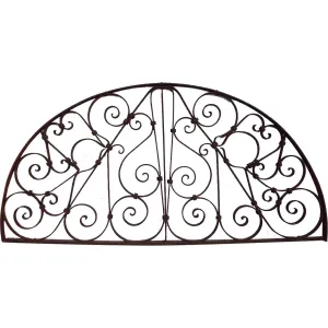 French Colonial Wrought Iron Arched Transom