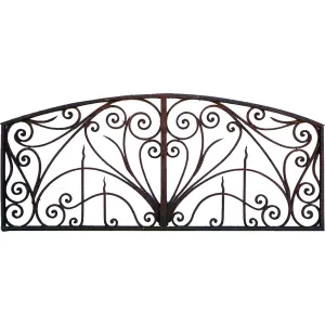 French Colonial Wrought Iron Arched Transom