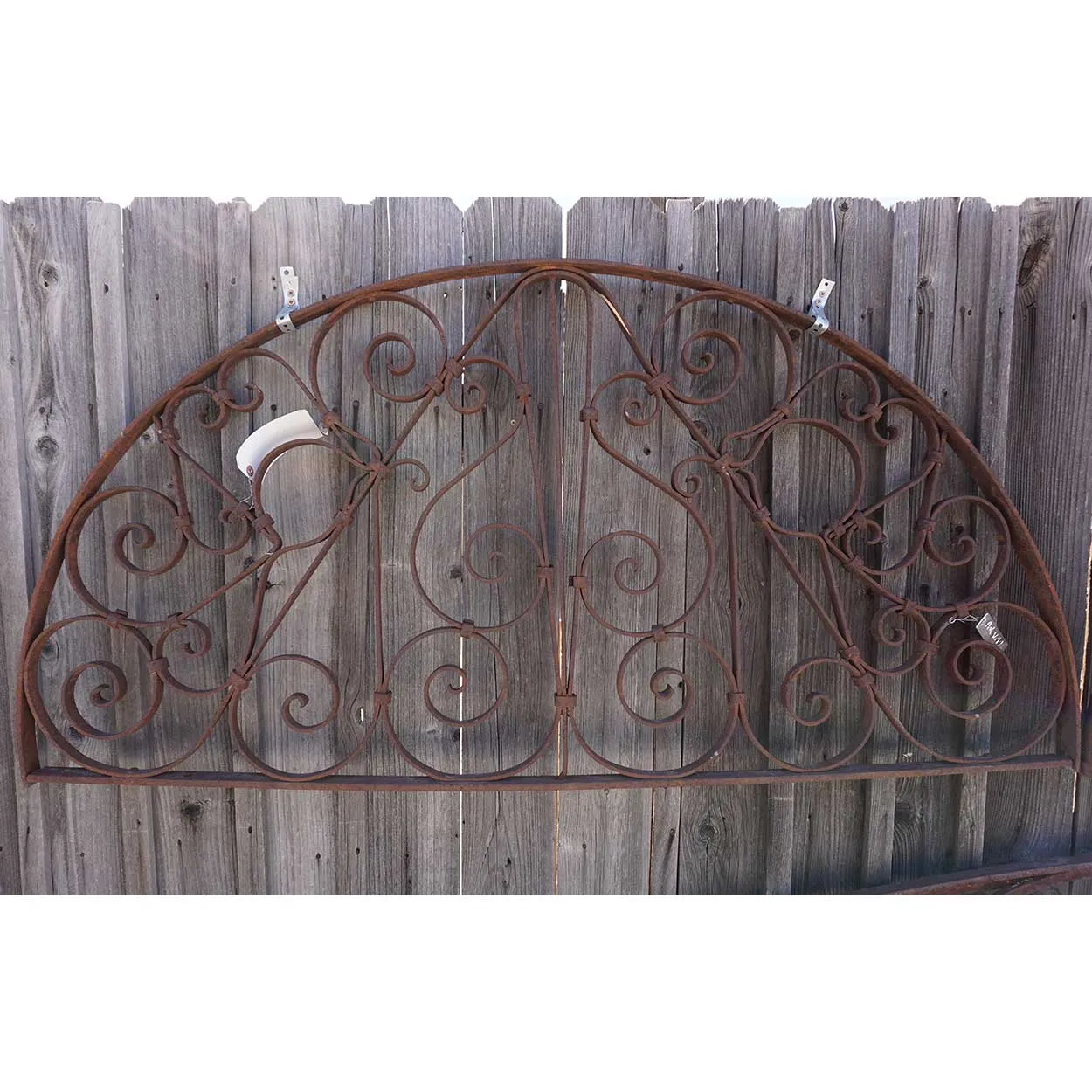 French Colonial Wrought Iron Arched Transom