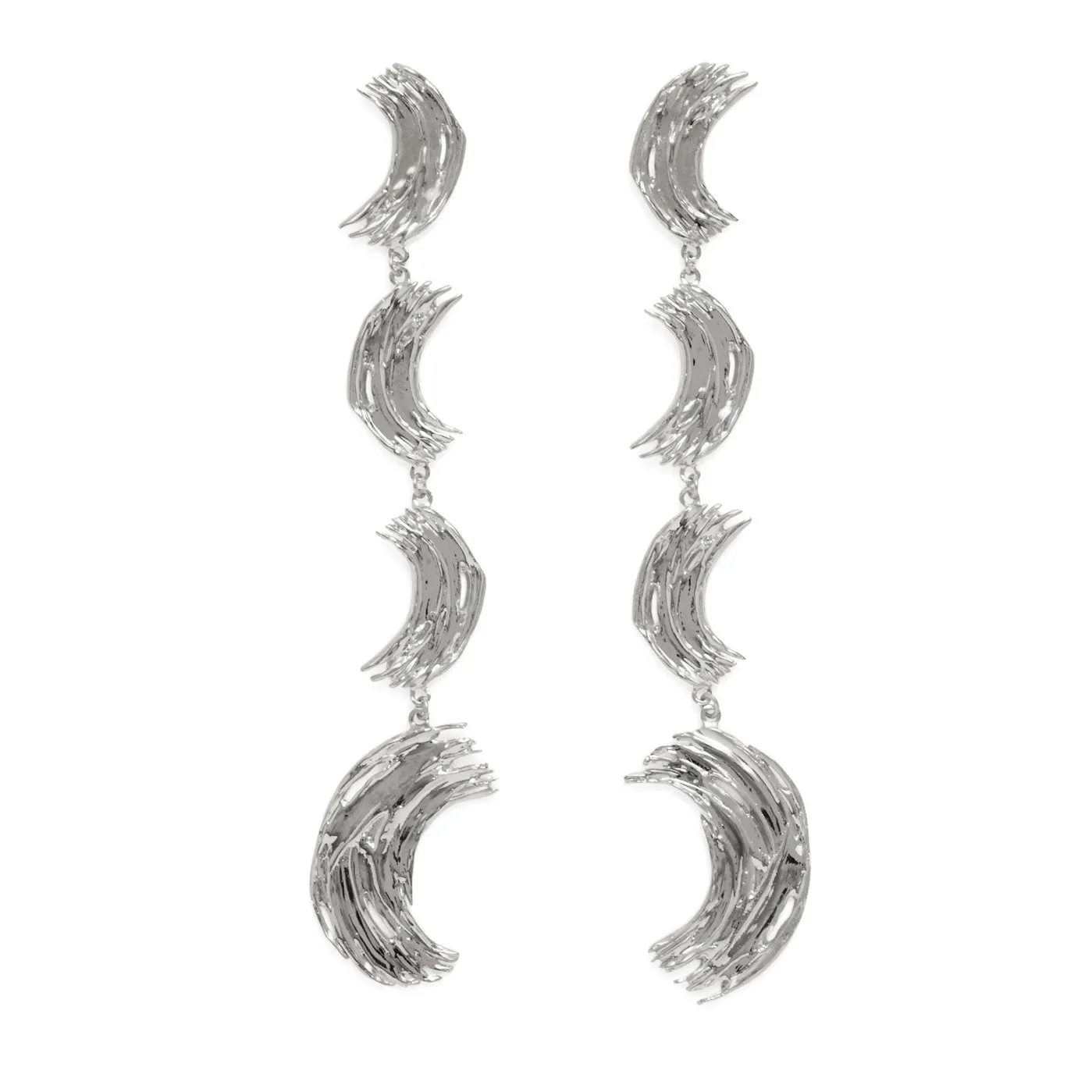 Frida Earrings in Rhodium
