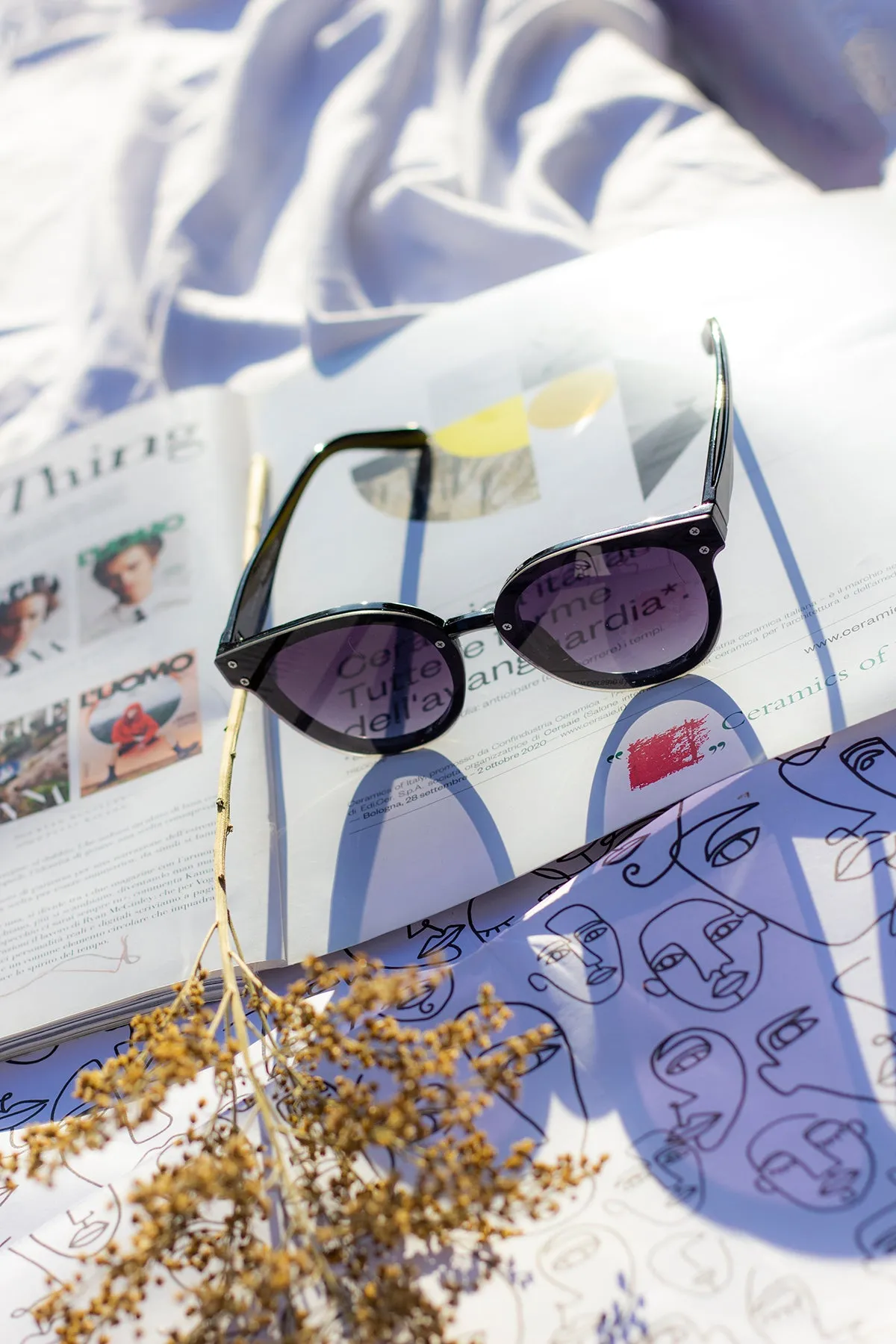 Front Lens Rounded Sunglasses