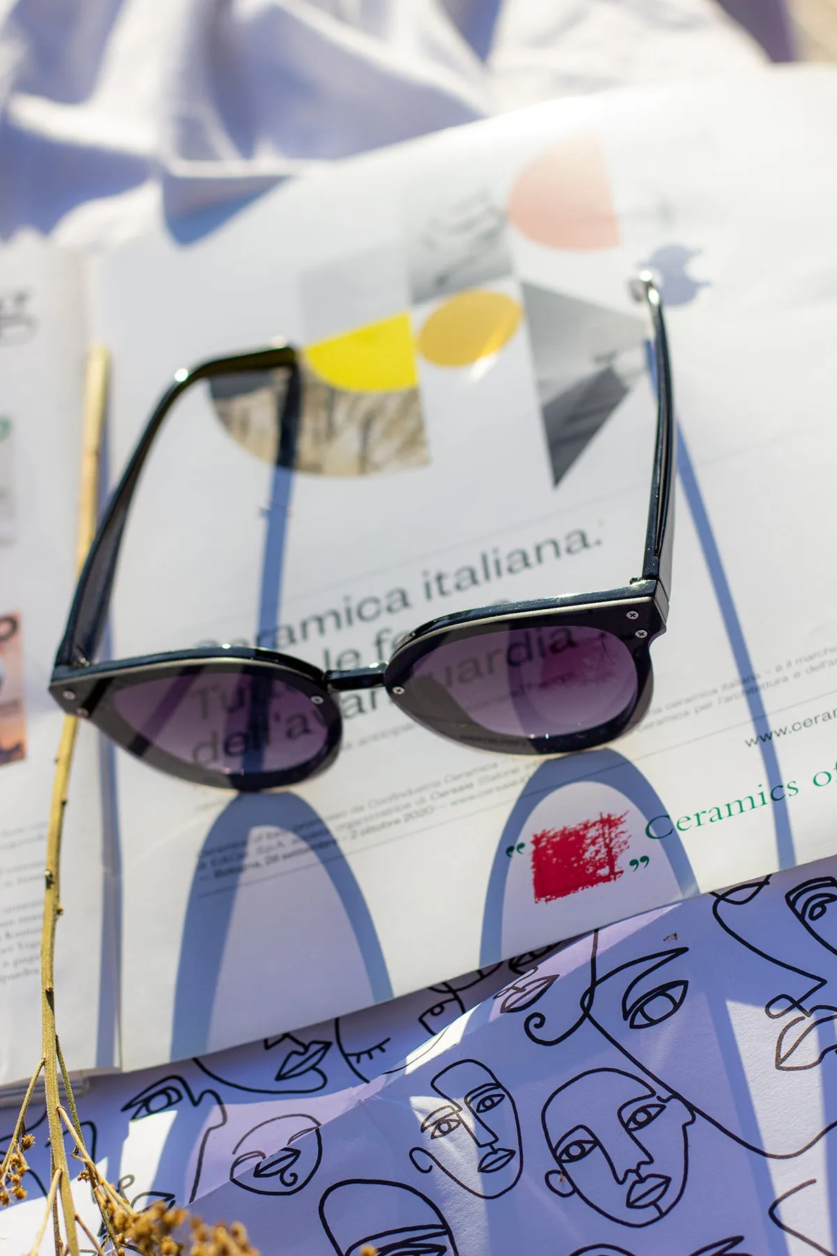 Front Lens Rounded Sunglasses