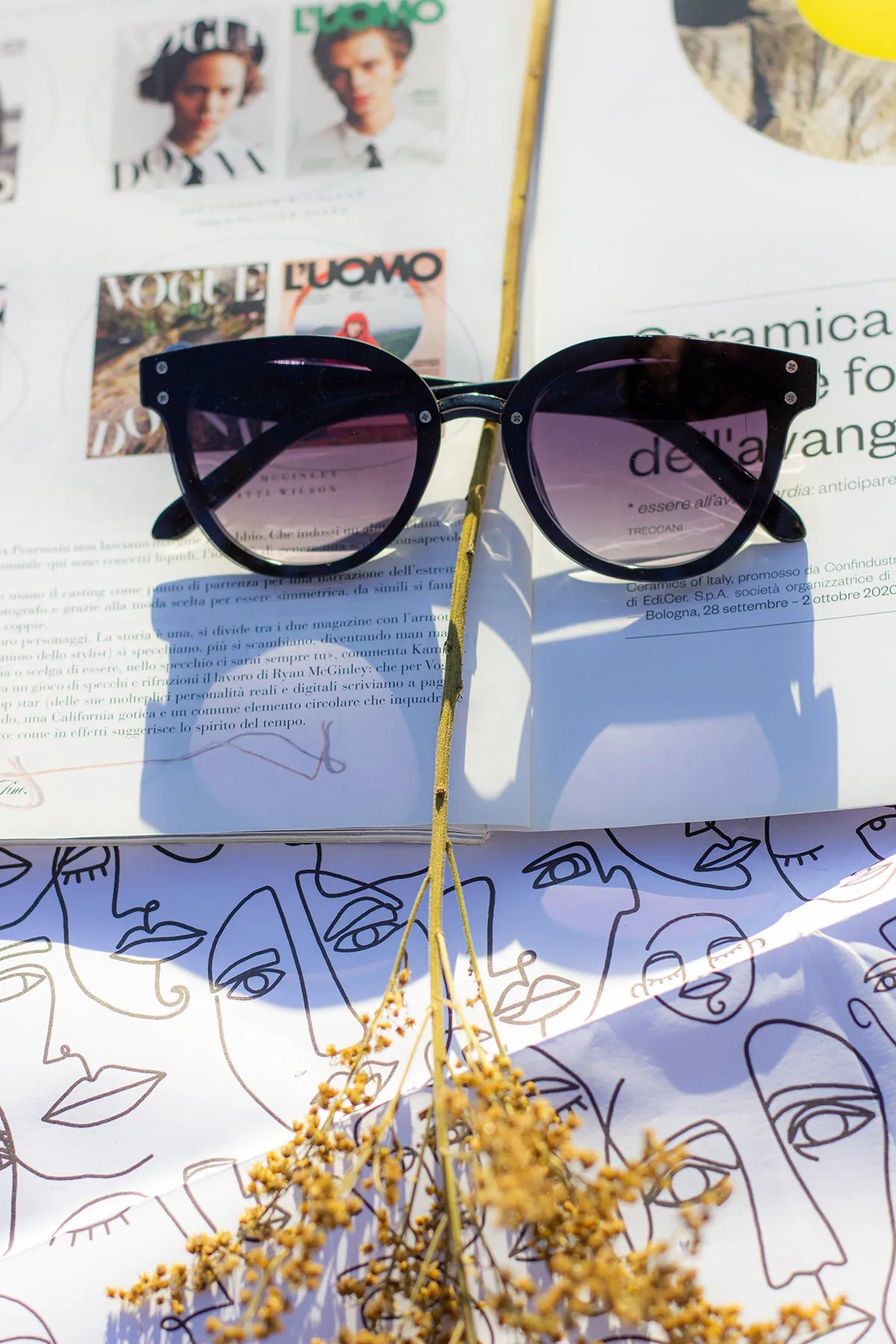 Front Lens Rounded Sunglasses