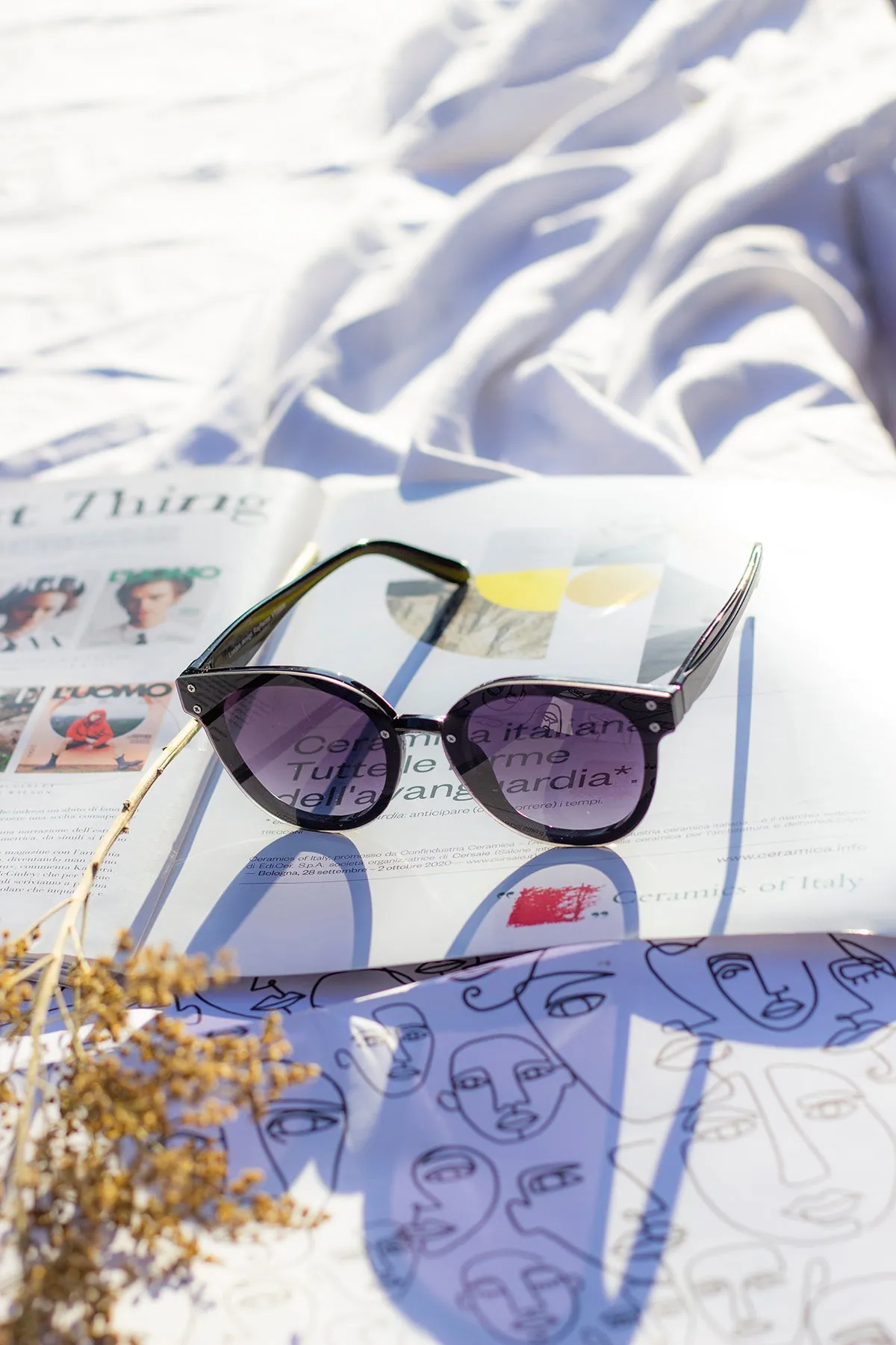Front Lens Rounded Sunglasses