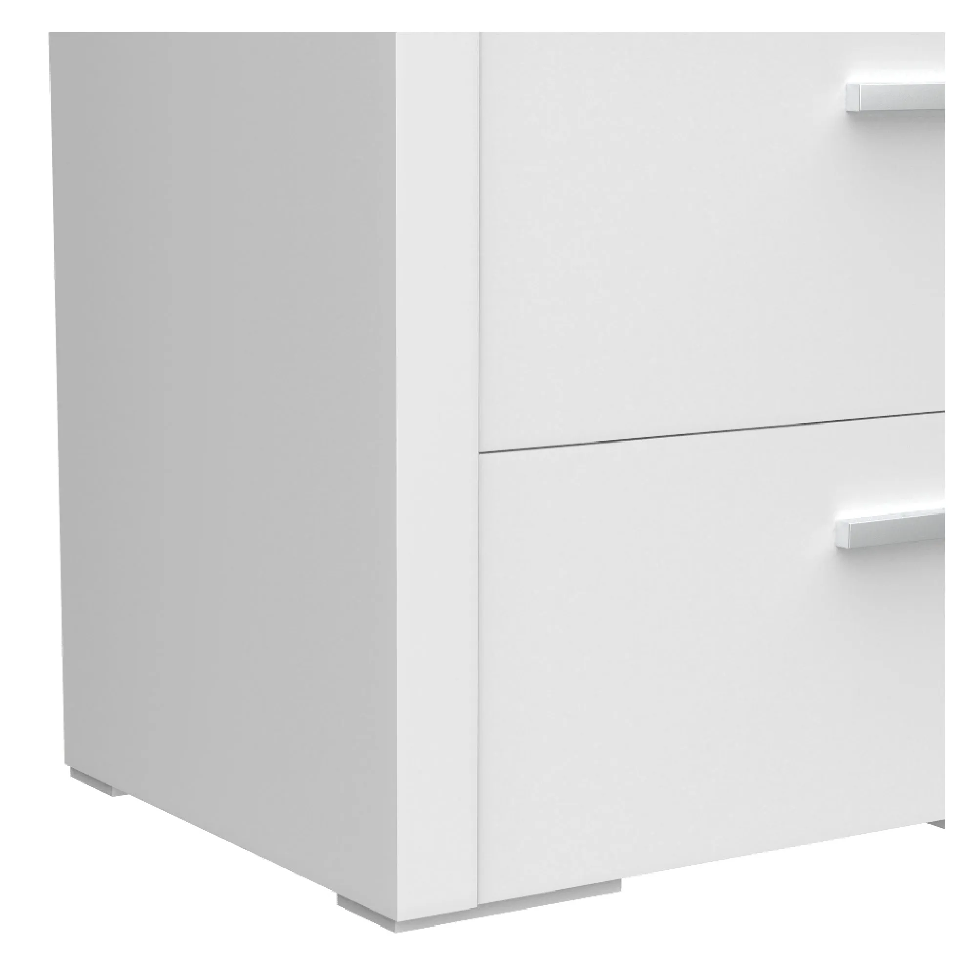Gabriella left 2 drawer night table storage home decor, white