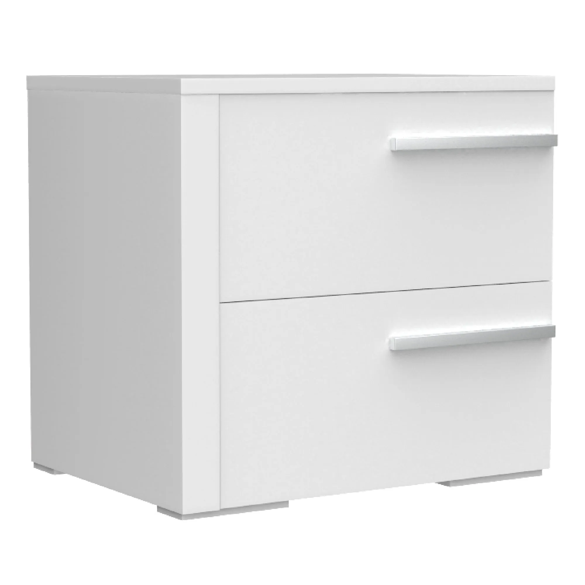 Gabriella left 2 drawer night table storage home decor, white