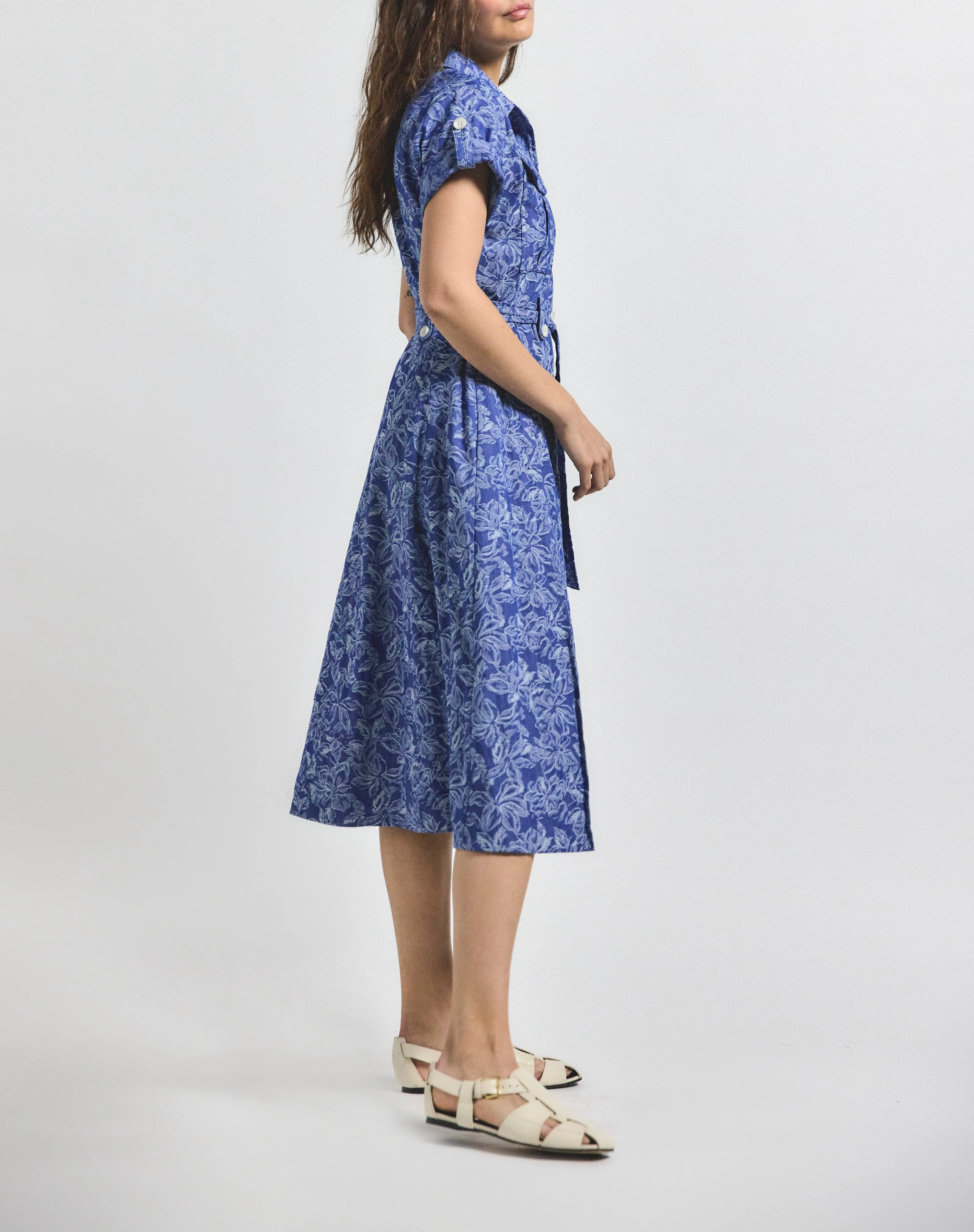 Gaelle Belted Utility Dress