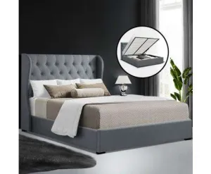 Gas Lift Bed Frame - Grey