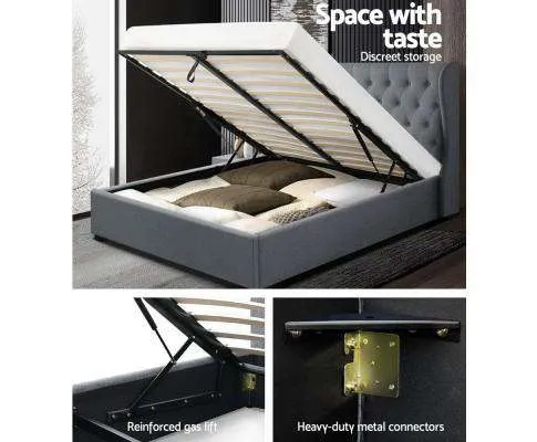 Gas Lift Bed Frame - Grey
