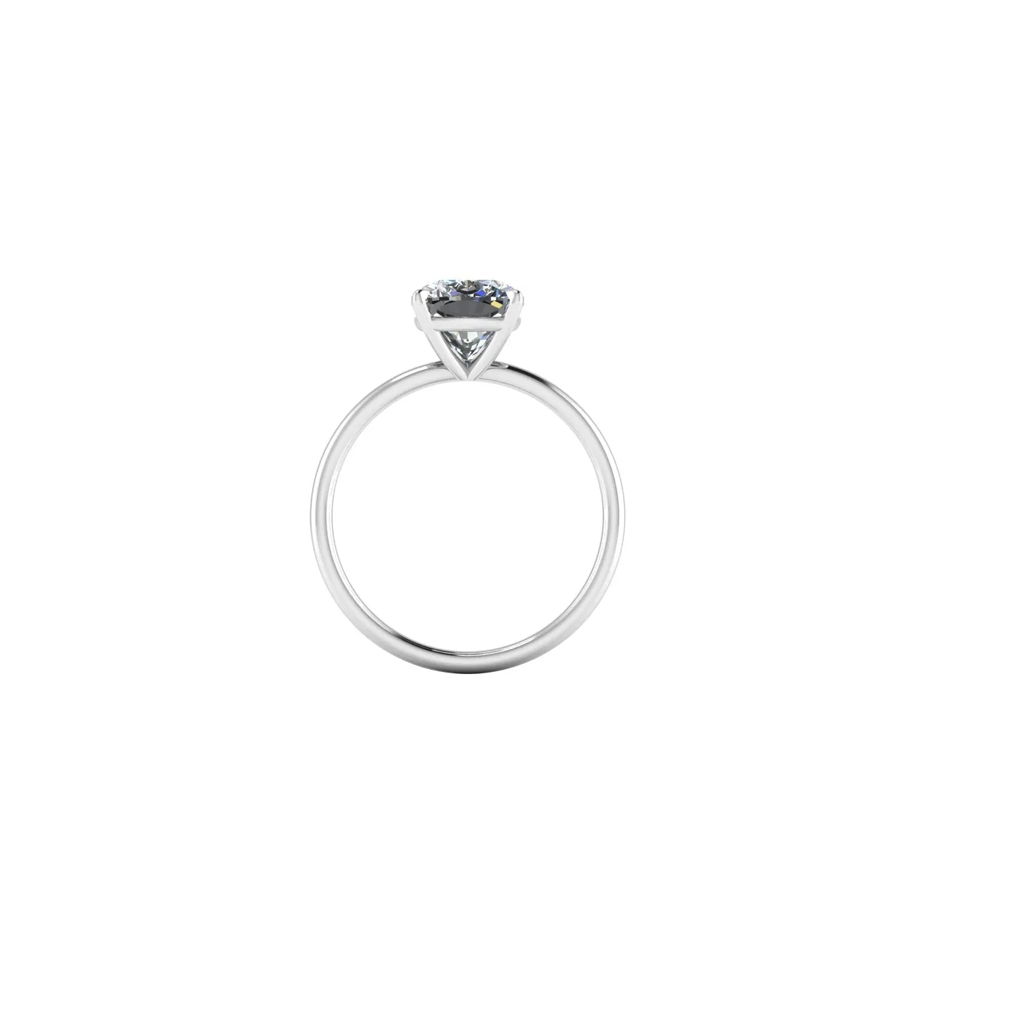 GIA Certified 2.01 Carat Cushion Diamond H color Platinum Solitaire
