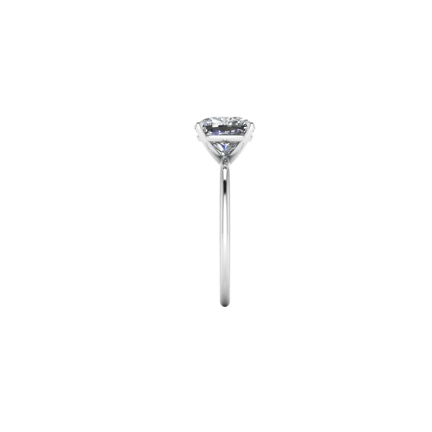 GIA Certified 2.01 Carat Cushion Diamond H color Platinum Solitaire