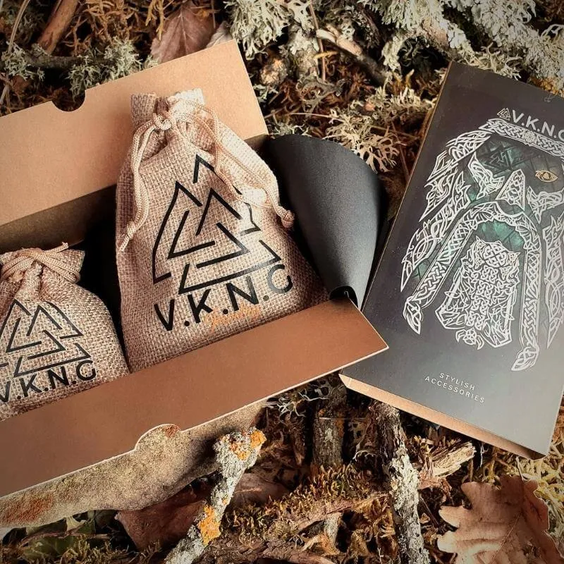 Gift Box Tree Of Life Rose Gold Pendant and Yggdrasil Earrings