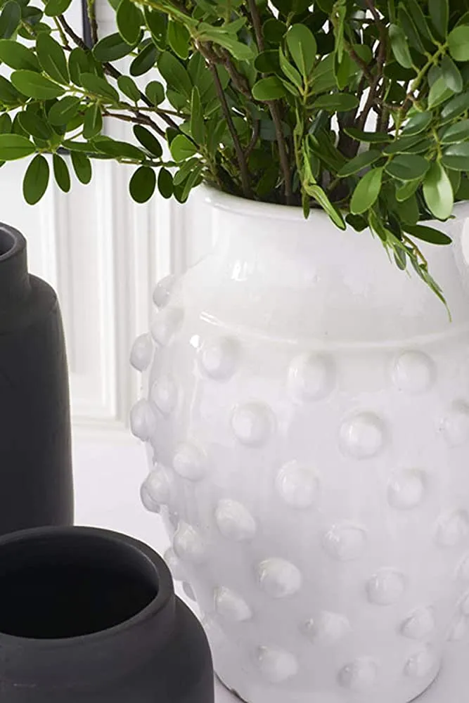 GLAZED DOT ROUNDED VASE