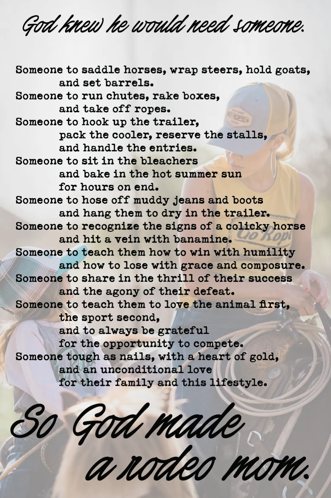 God Made A Rodeo Mom - Graphite