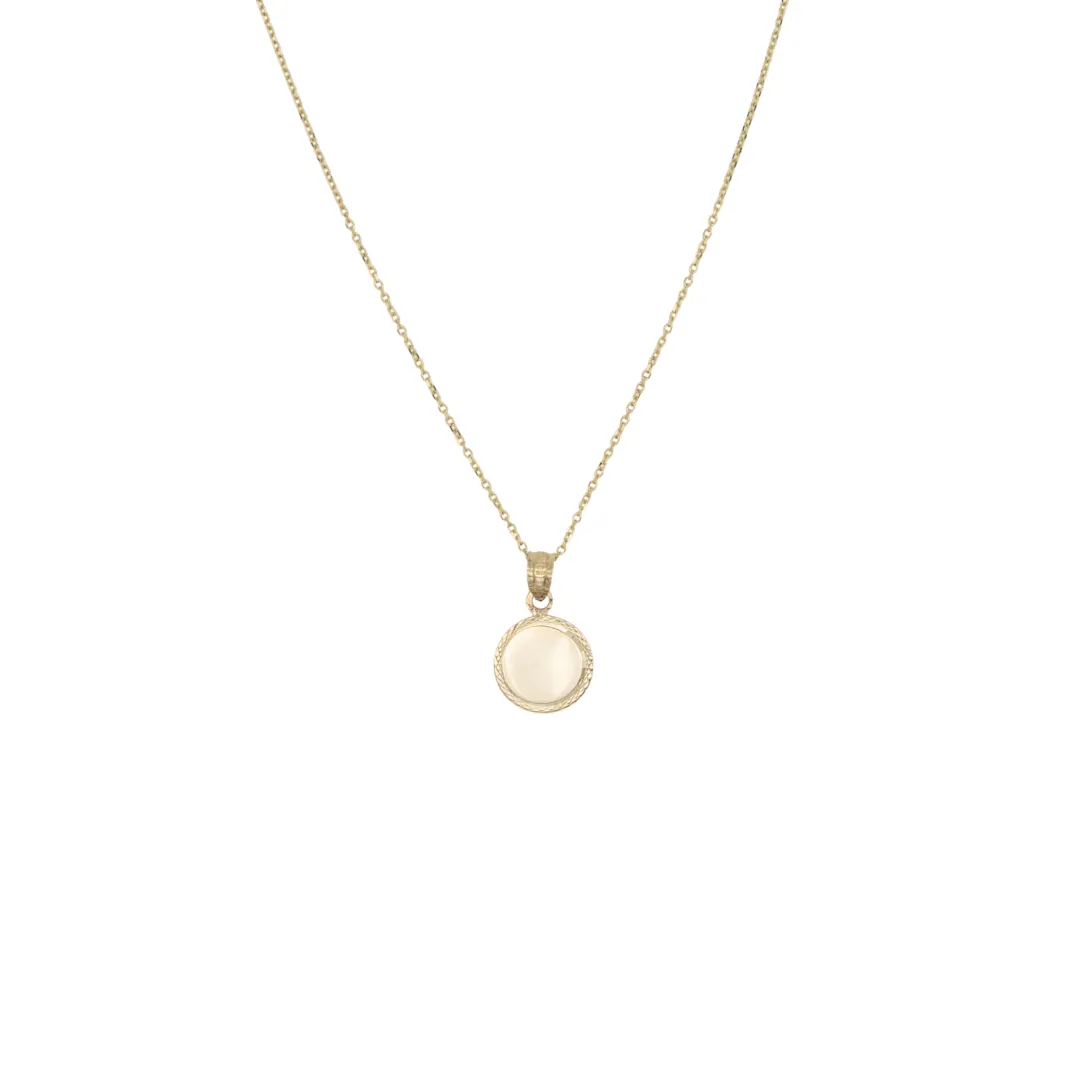 Gold Disk Necklace