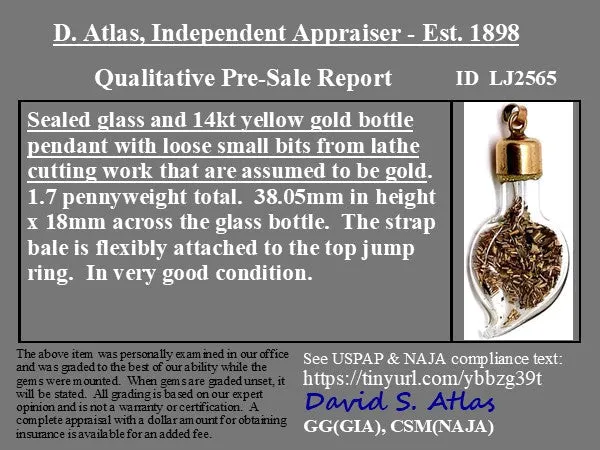 Gold Flake Shaker Pendant