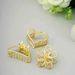 Gold Flower Hair Clutches