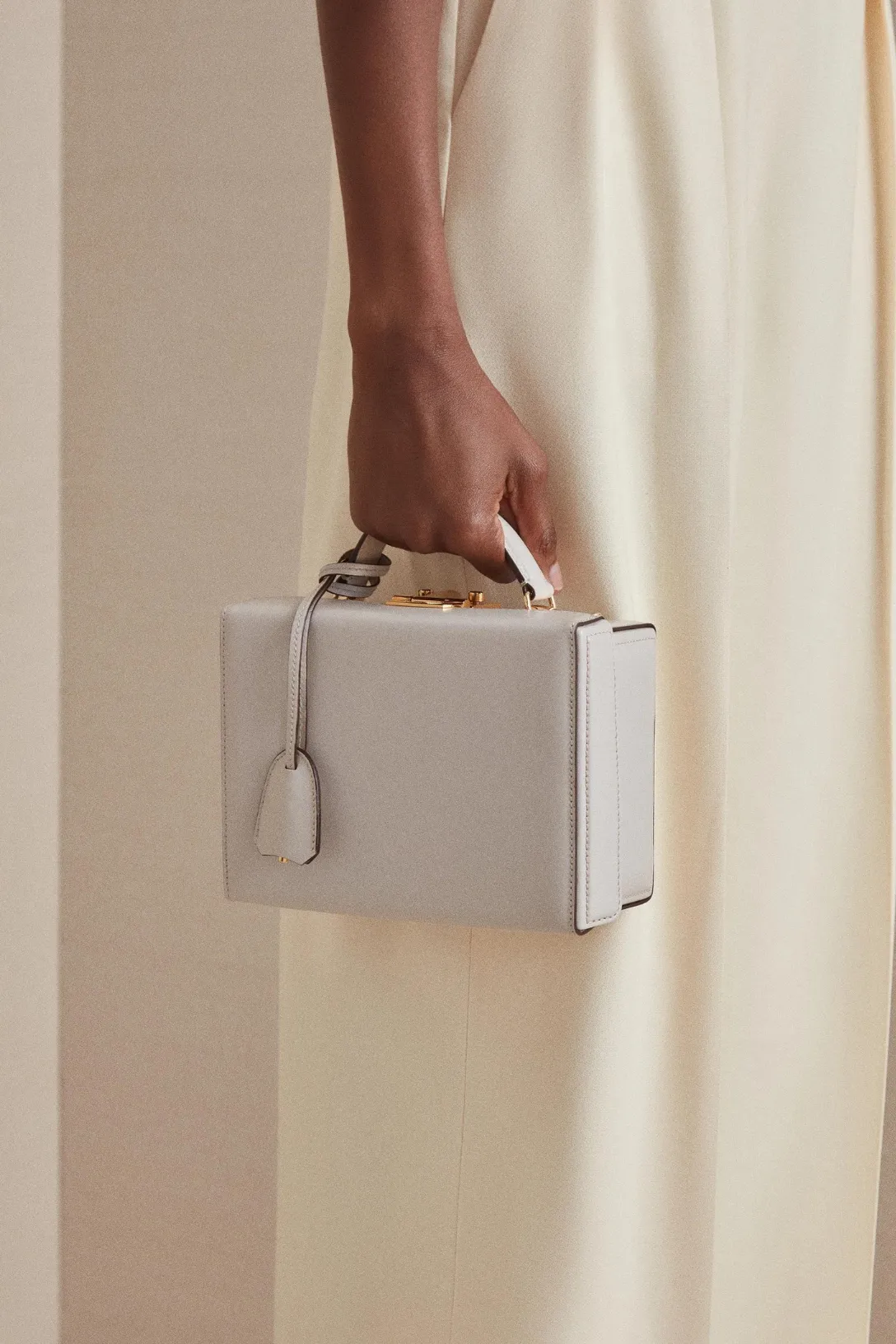 Grace Small Box Bag Calfskin | Light Taupe