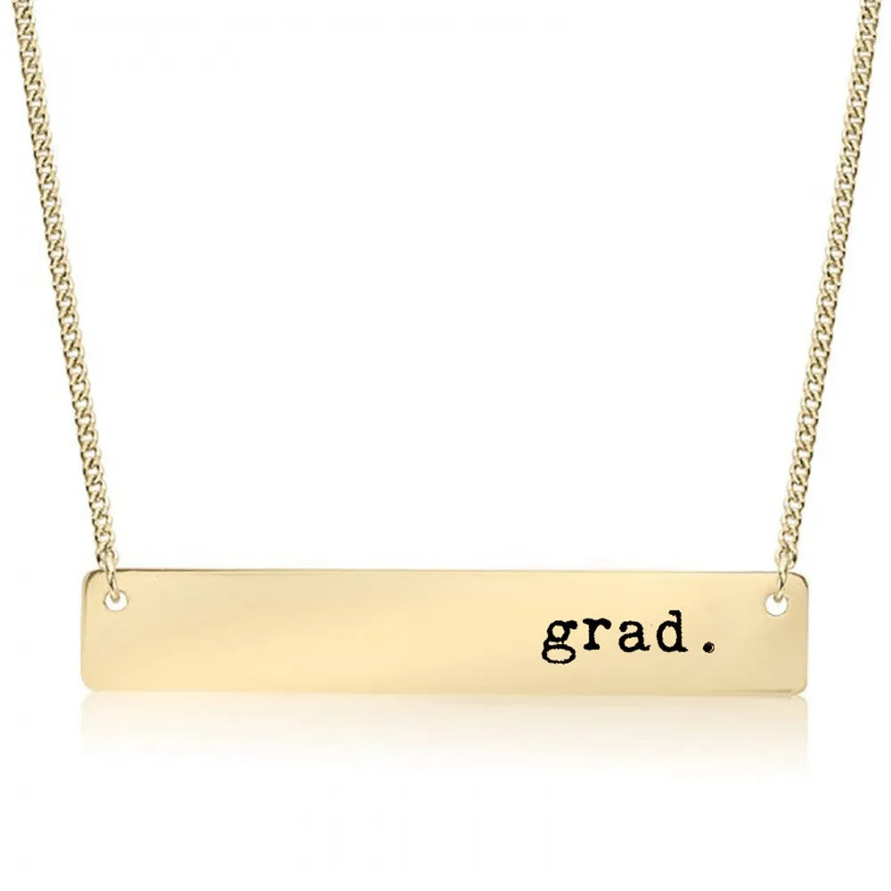 Grad Gold / Silver Bar Necklace