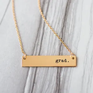 Grad Gold / Silver Bar Necklace