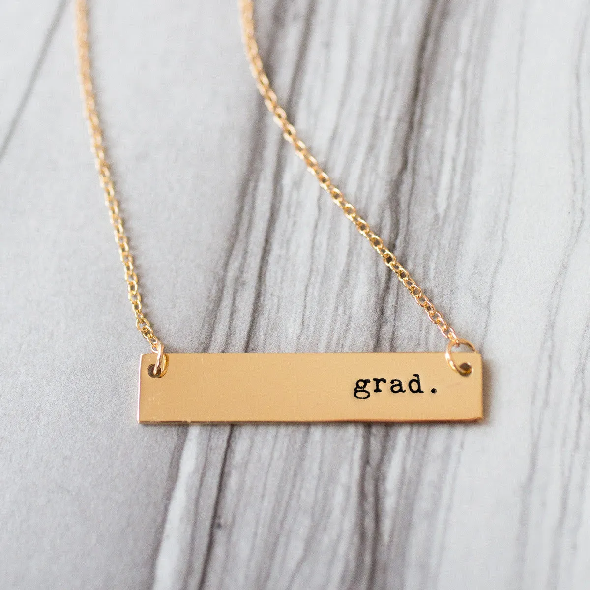 Grad Gold / Silver Bar Necklace