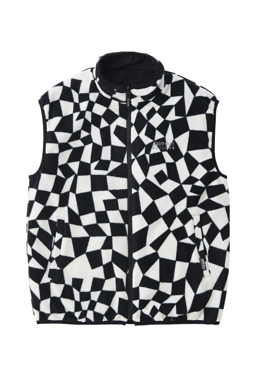 GRAMICCI REVERSIBLE VEST BLACK CHECKER