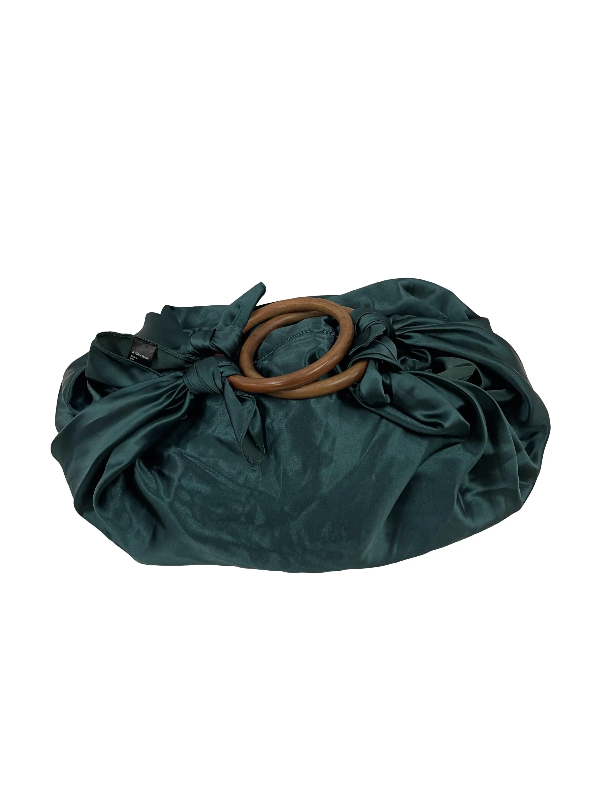 Green Stain Bamboo Handle  Bag