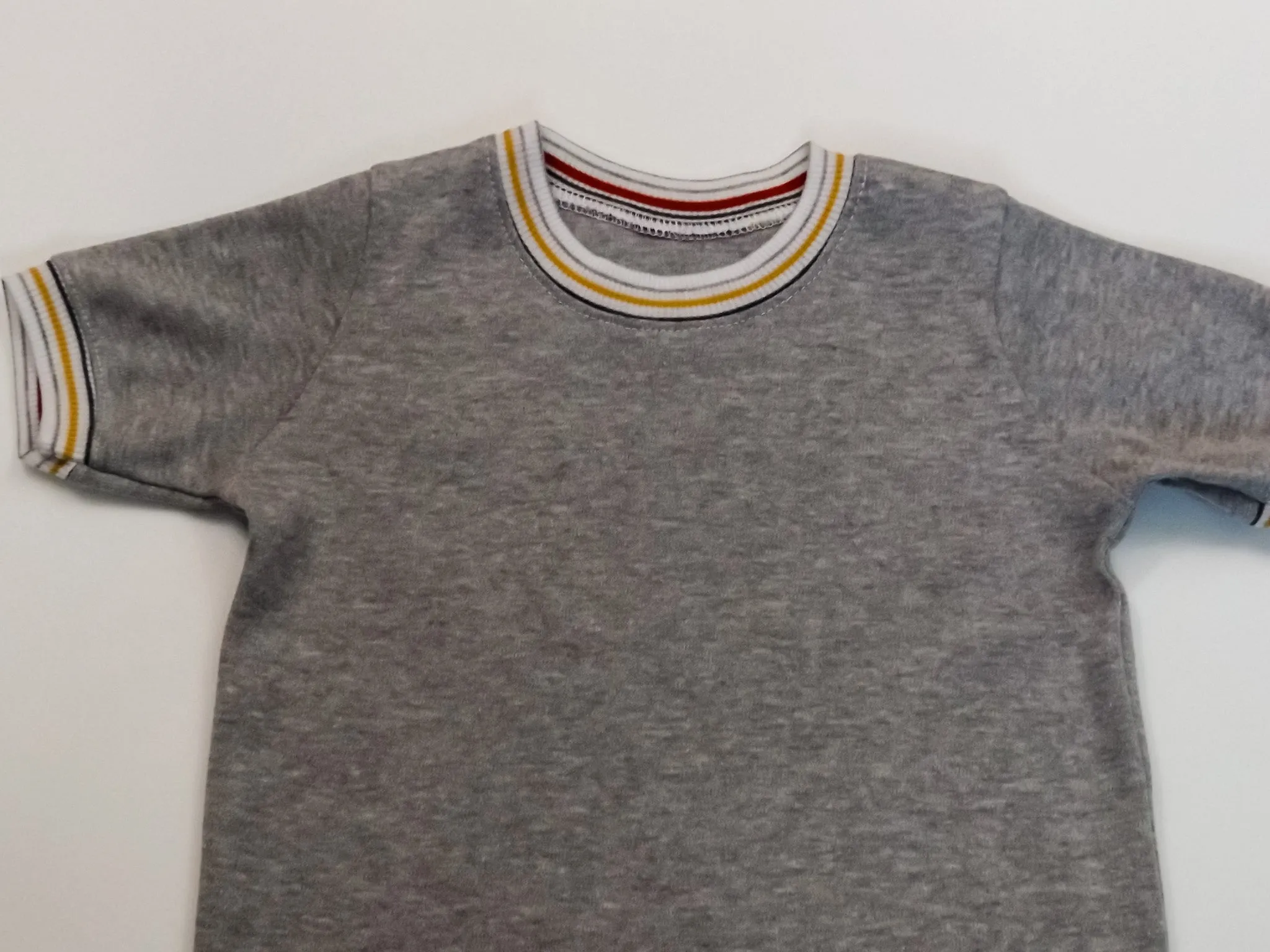 Grey Retro Stripe Tee