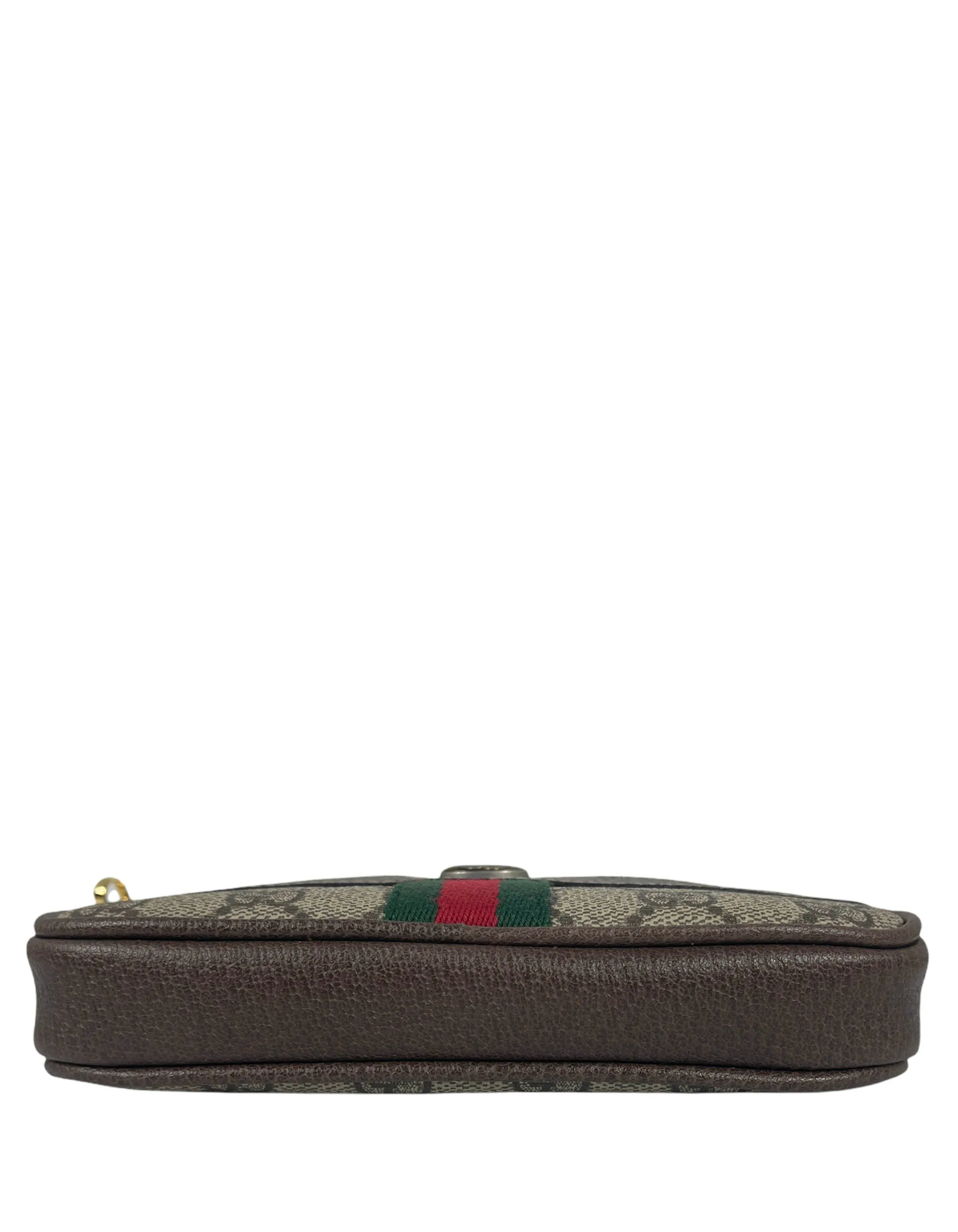 Gucci Brown GG Supreme Monogram Ophidia Phone Case Wristlet