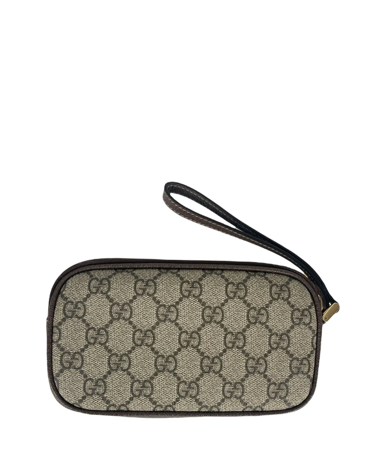 Gucci Brown GG Supreme Monogram Ophidia Phone Case Wristlet