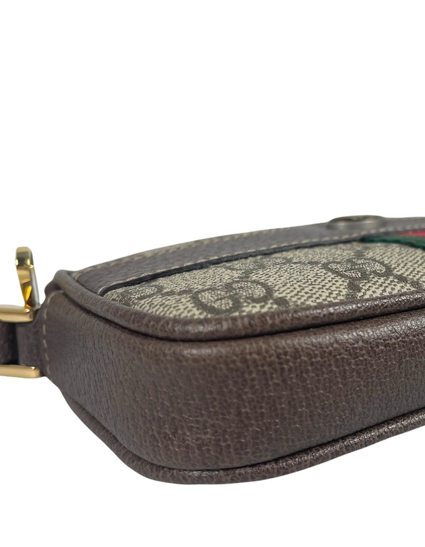 Gucci Brown GG Supreme Monogram Ophidia Phone Case Wristlet