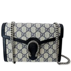 GUCCI Dionysus GG Supreme Crossbody Chain Wallet Beige 401231