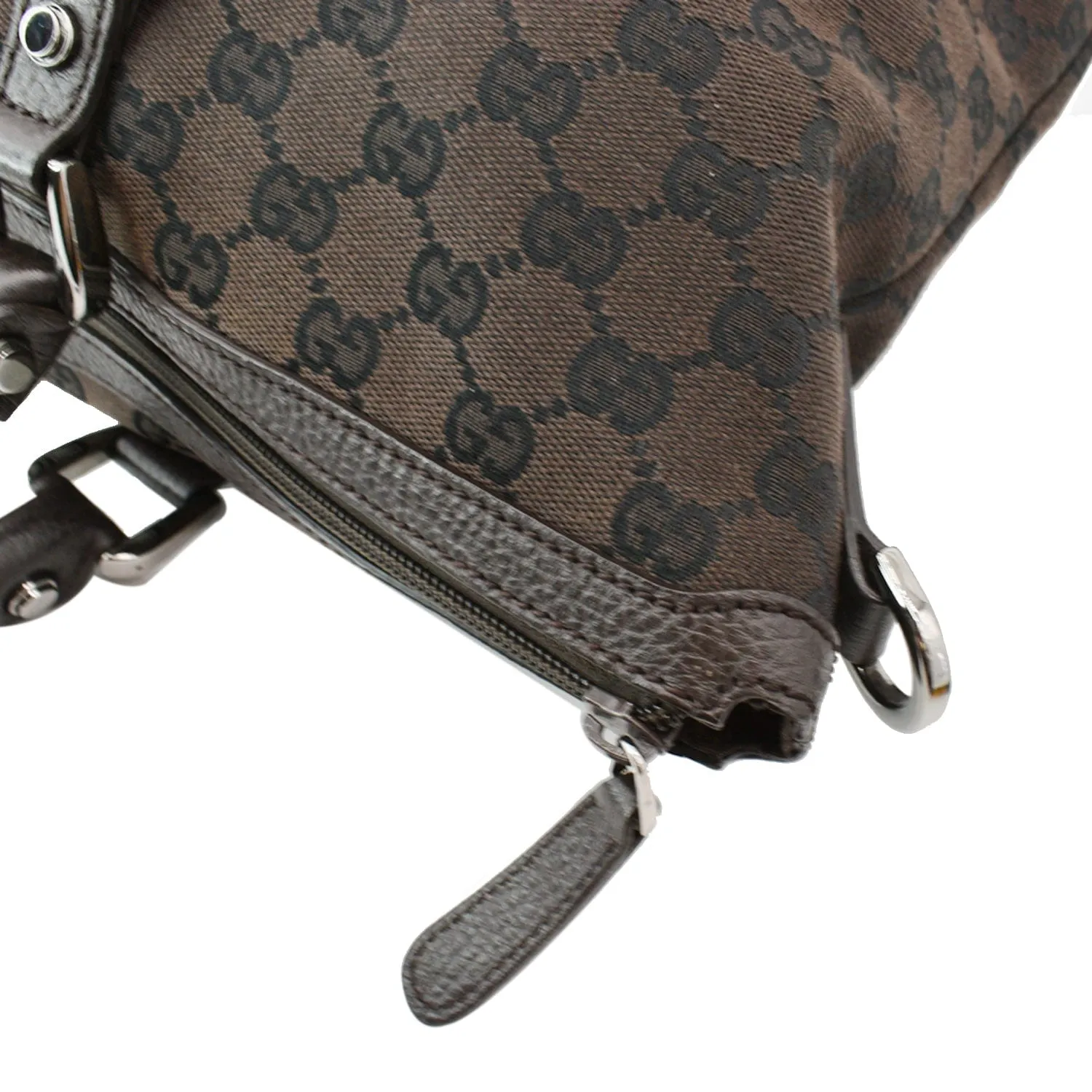 GUCCI GG Guccissima Canvas Leather Tote Brown 339550