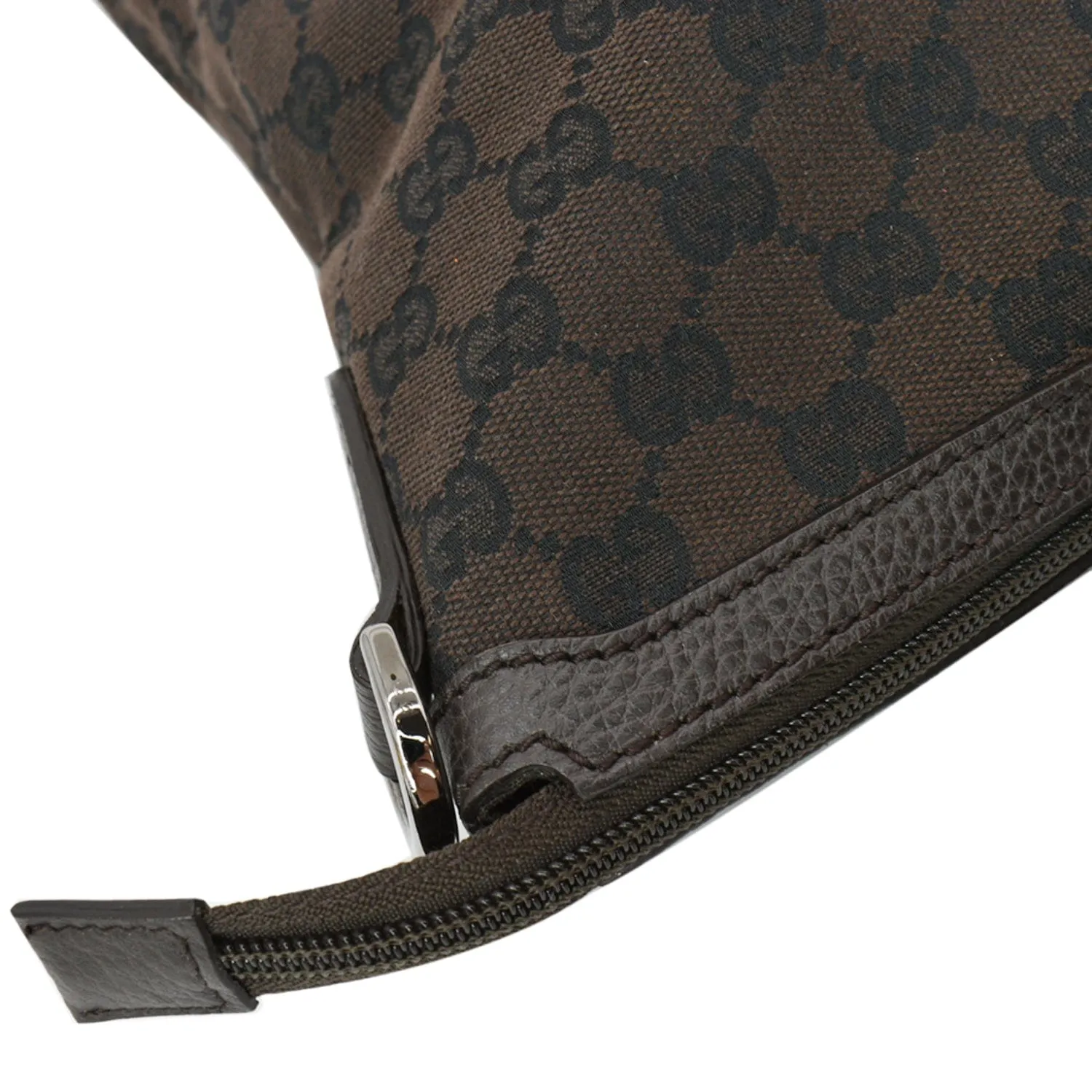 GUCCI GG Guccissima Canvas Leather Tote Brown 339550