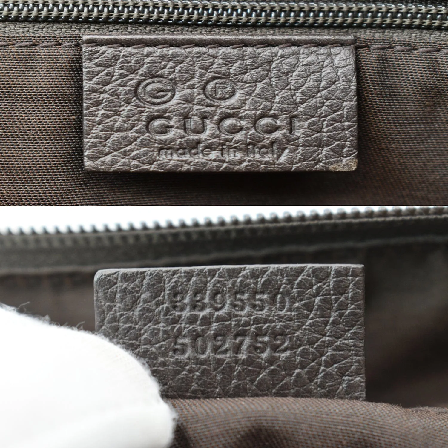 GUCCI GG Guccissima Canvas Leather Tote Brown 339550