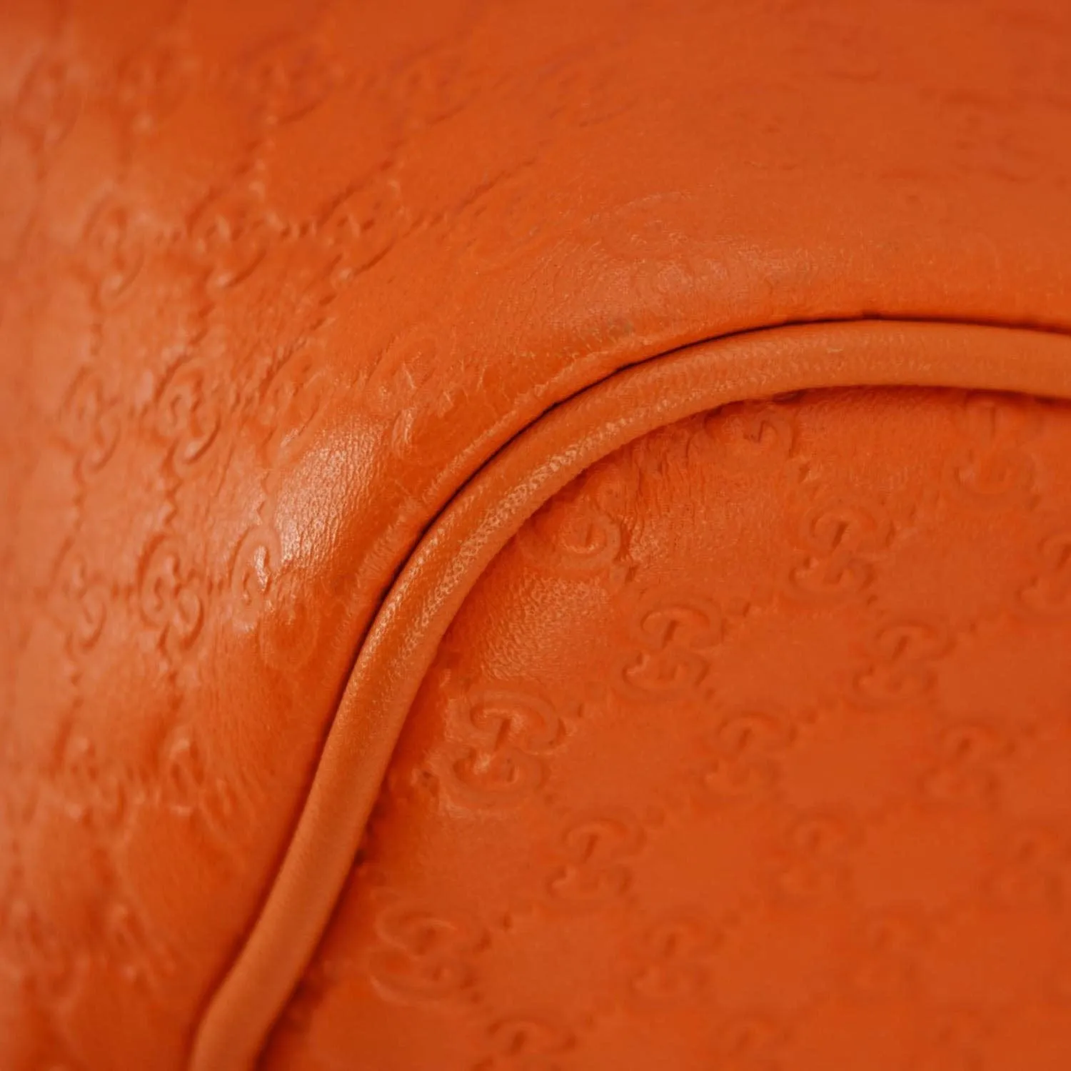 GUCCI GG Microguccissima Boston Travel Bag Orange 449646