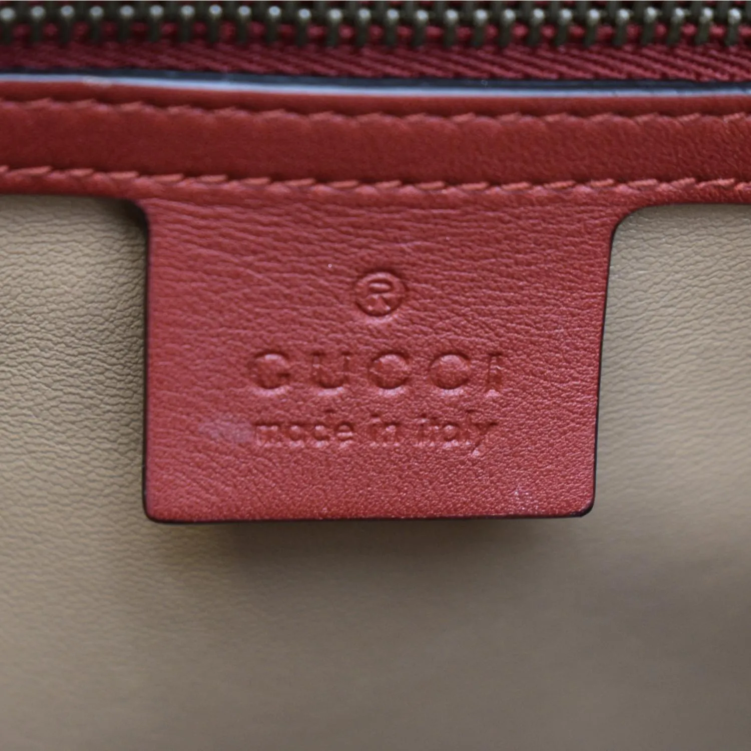 GUCCI Python Osiride  Small Leather Top Handle Shoulder Bag Red 497996