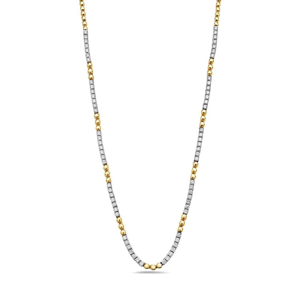 Half & Half Tennis Necklace