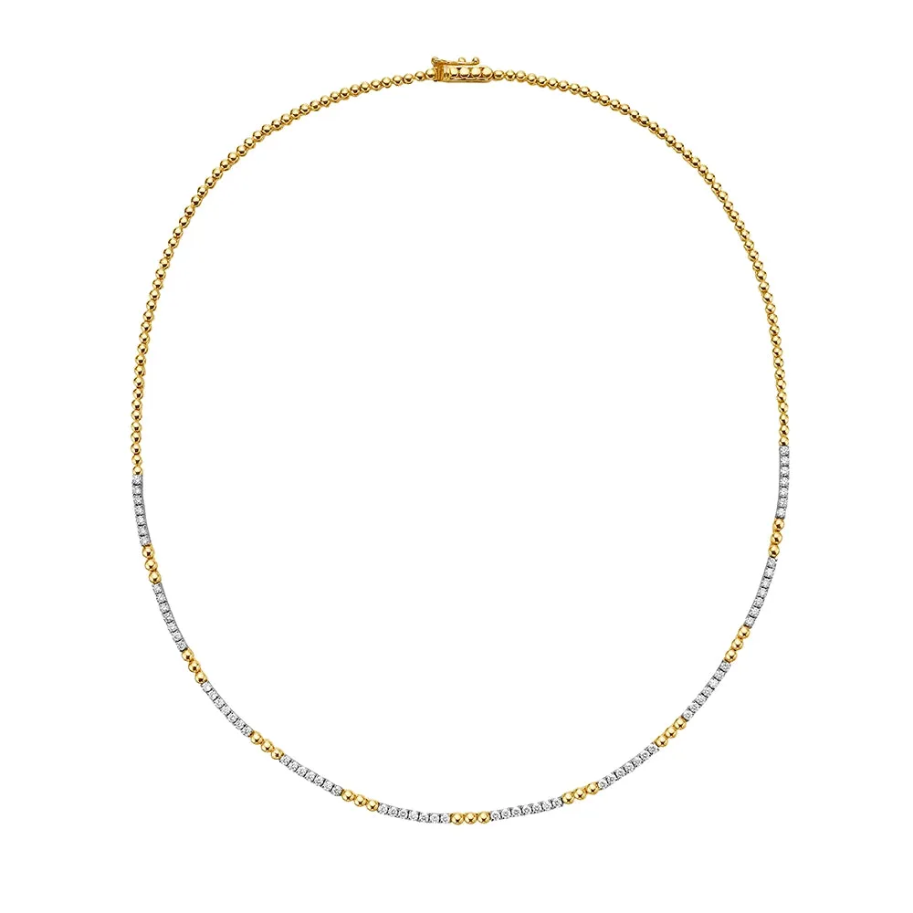 Half & Half Tennis Necklace