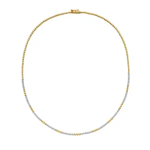 Half & Half Tennis Necklace