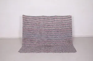 Handwoven Moroccan Rug - Subtle Striped Design 5.8x6.5 ft