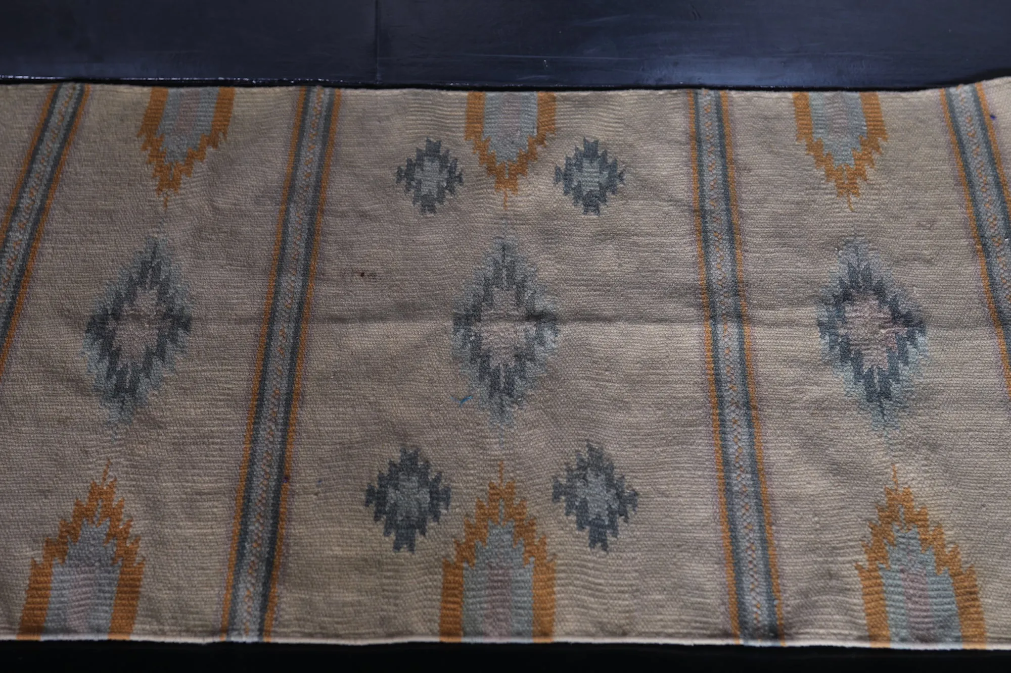 Handwoven Small Moroccan Rug 1.8 x 3 FT - Subtle Geometric Patterns