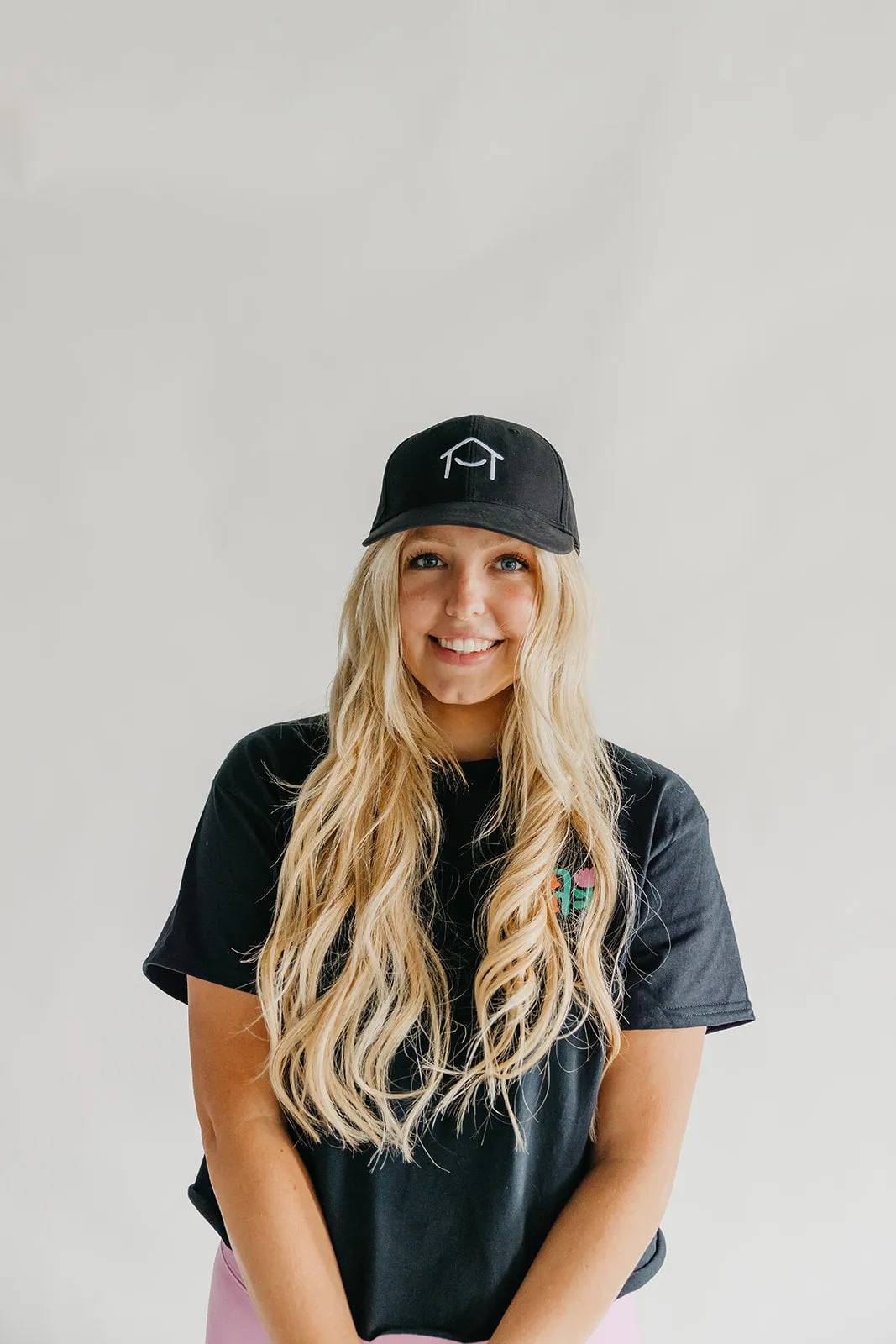 Happy Home Hat Black