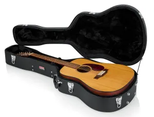 Hard-Shell Wood Case for Dread/12-String Guitars